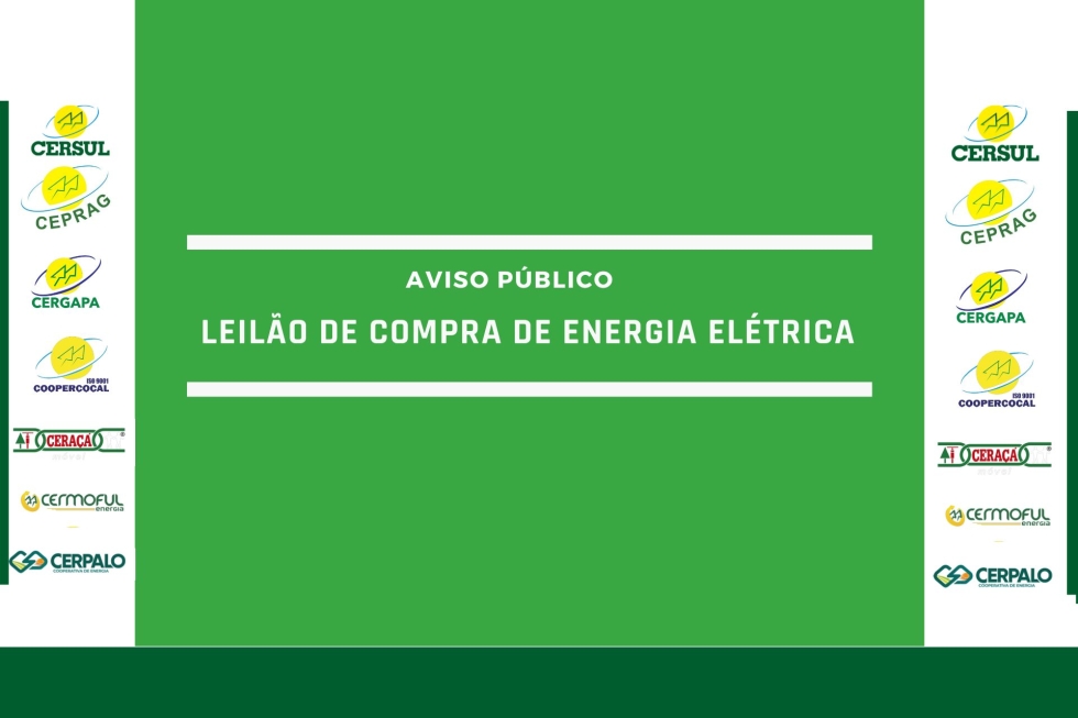Aviso Público - LEILÃO DE COMPRA DE ENERGIA